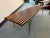 1960s Mid Century Brass + Walnut Slat Bench by Hugh Acton For Sale In Chicago - Image 6 of 11