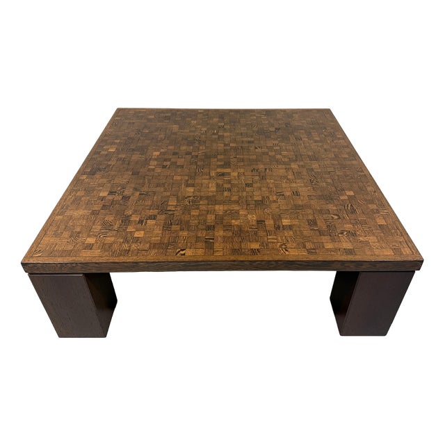 Wenge End-Grain Mosaic Coffee Table by Rolf Middelboe & Gorm Lindum for Tranekær Furniture, Denmark, 1970s For Sale