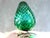 Mid-Century Modern Mid-Century Modern Emerald Green Hand-Blown Art Glass Pedestal Vase, 1970s For Sale - Image 3 of 10