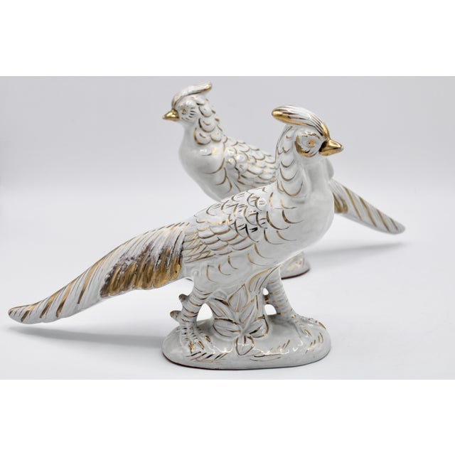 1970s Vintage Italian Terracotta Pheasants For Sale - Image 5 of 12