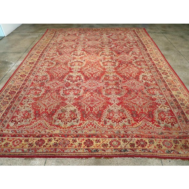 Galerie Shabab Collection Early 20th Century Turkish Oushak Large Carpet For Sale - Image 4 of 10