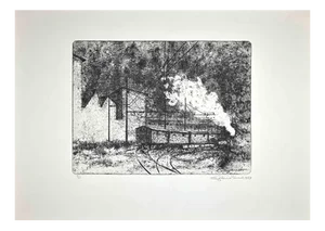 Enrico Gaudino, Scalo Ferroviario, Etching, 1958