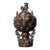 Bronze Lotus Incense Burner – High Relief Censer With Lion Finial For Sale