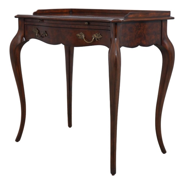 Maitland Smith Burlwood 1 Drawer Writing Desk For Sale