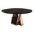 "Amendola" Round Table With Bronze and Burl Walnut, Handmade For Sale In Los Angeles - Image 6 of 7