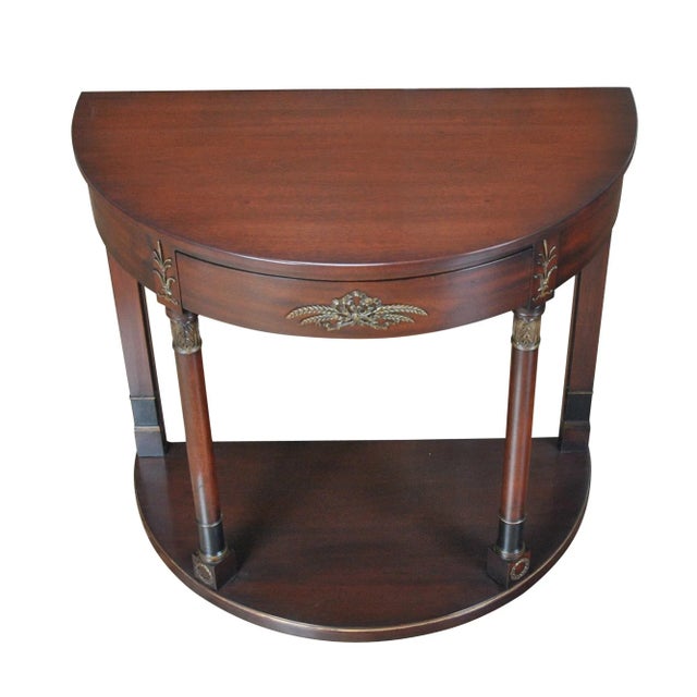 Kittinger Traditional Mahogany Console With Columns For Sale - Image 10 of 10