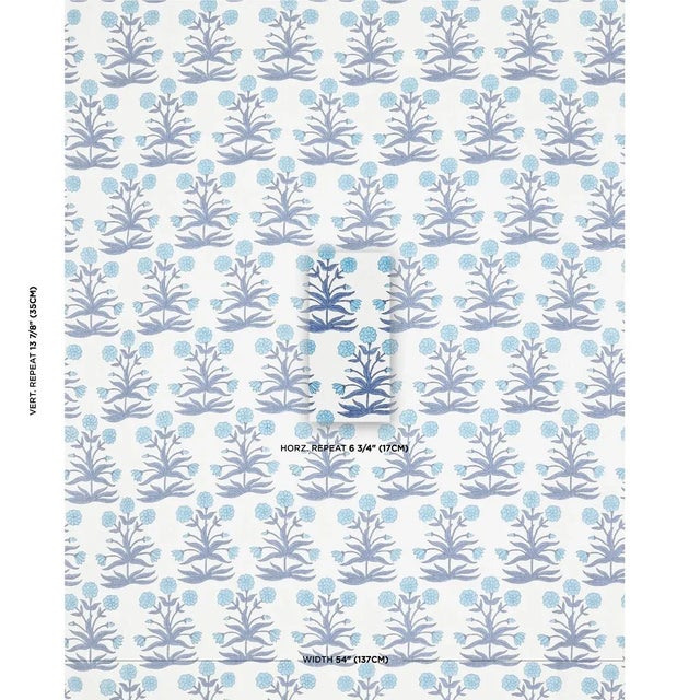 Molly Mahon was inspired by Indian miniature paintings when she created Mughal, a romantic floral that is block printed by...