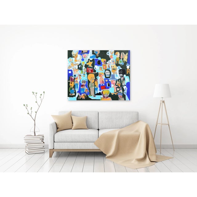 Textile Contemporary Pop Art Mixed Media Painting "You Keep Coming Back" Original Artwork by Tommy Lennartsson For Sale - Image 7 of 10