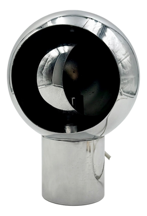 Space Age Chrome Table Lamp with Rotating Eclipse Shade, 1970s