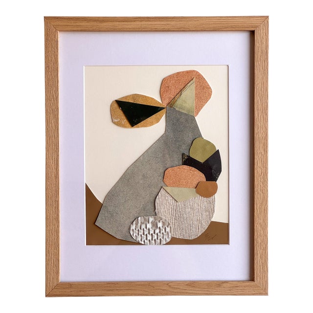 "Vessel 9" Original Mixed-Media Framed Collage on Paper by Zac Woodiel For Sale