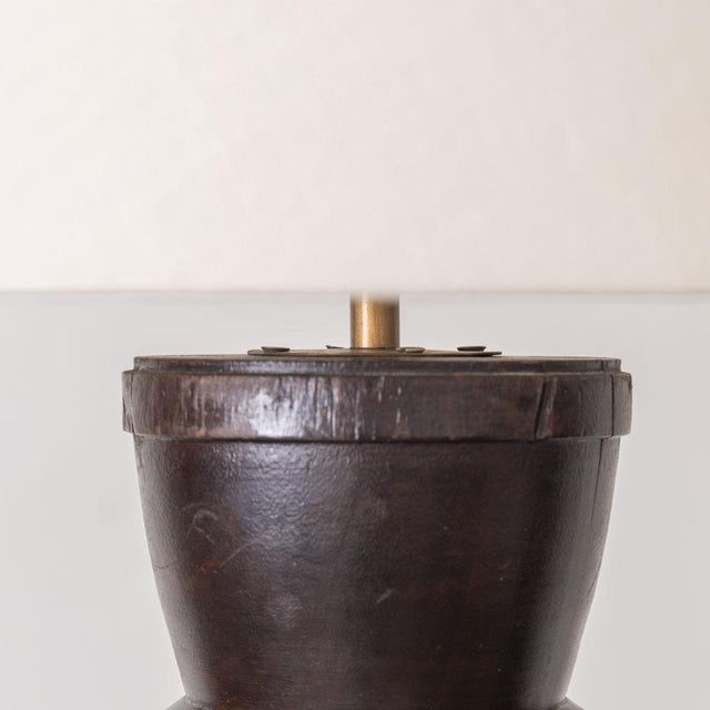 1940s Heavy French Carved Wood Floor Lamp in the Style of Charles Dudouyt For Sale In Los Angeles - Image 6 of 13