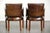 Vintage Grained Cowhide Leather Dining Chairs, Set of 6 For Sale - Image 4 of 17