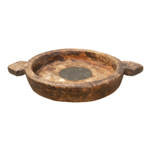 Vintage Rustic Kashmiri Wooden Bowl