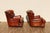 Pair of 1990s Henredon Churchill Tufted Distressed Brown Leather Club Chairs For Sale - Image 11 of 18