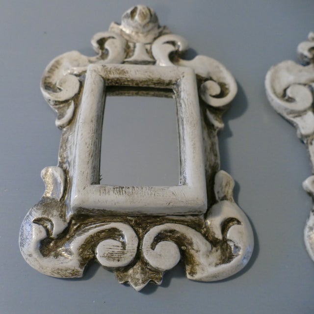 Miniature Carved Rococo Wall Mirrors - a Pair For Sale - Image 13 of 17