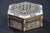 White Moorish Handcrafted Octagonal Box with White Mosaic Marquetry For Sale - Image 8 of 12