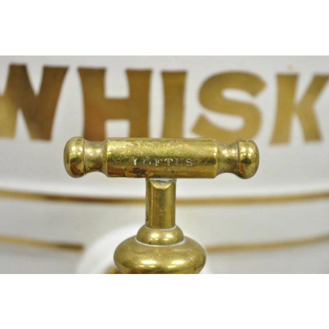 White Antique Loftus London English Victorian Porcelain Spirits Whisky Barrels - Pair For Sale - Image 8 of 18