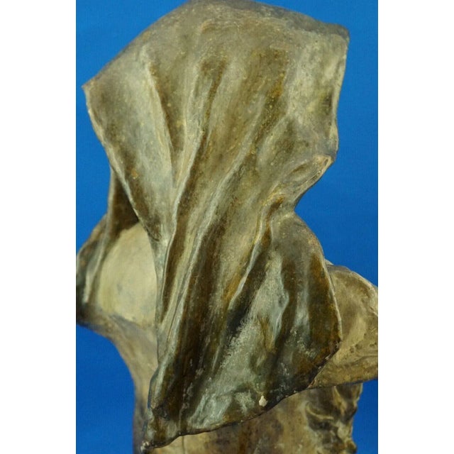 Large 20th Century Terracotta Bust of a Peasant Lady by Ciseau for Goldscheider, Austria For Sale - Image 15 of 18