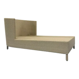 Barbara Barry for Baker / McGuire Gray Woven Resin Outdoor Chaise