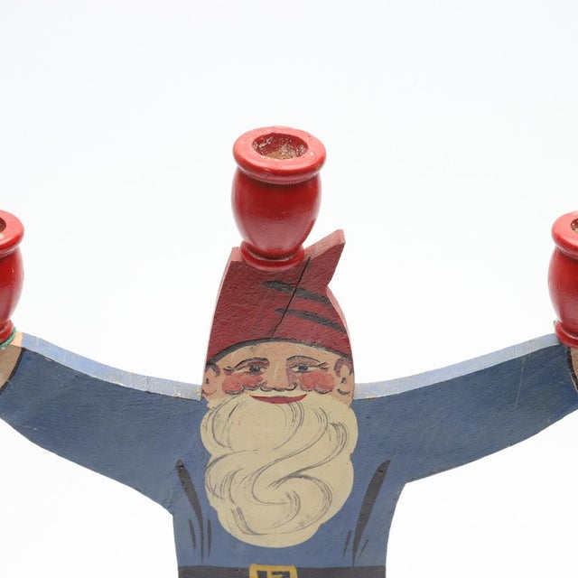 Swedish Santa Claus as a candle holder. The piece is intended for three candles and dates from around 1920. Handcrafted,...