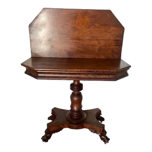 19th Century Antique. American Federal Style Flame Mahogany Game or Console Table.