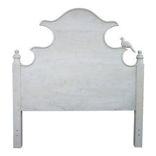 Ballard Designs Whitewashed Claudette Queen Headboard For Sale
