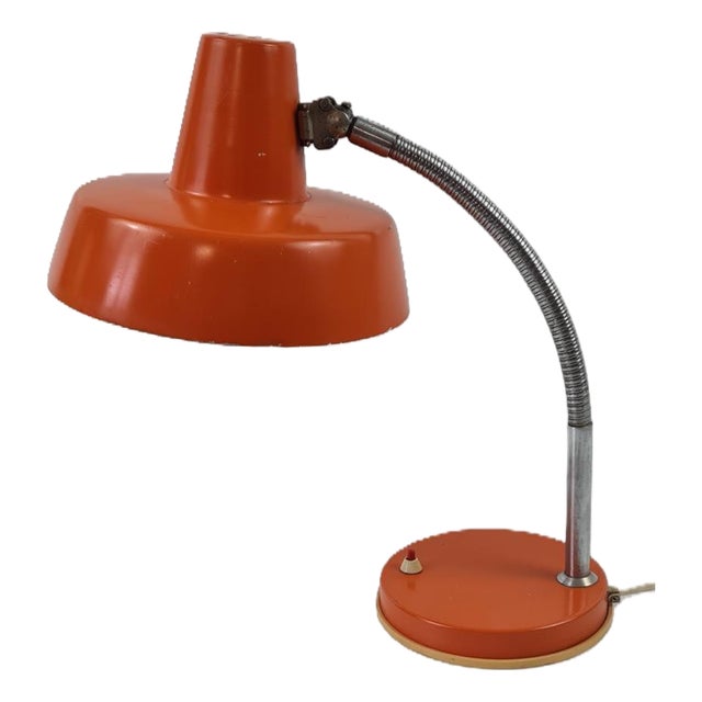 Desk Lamp in Orange Metal, Hungary, 1970s For Sale