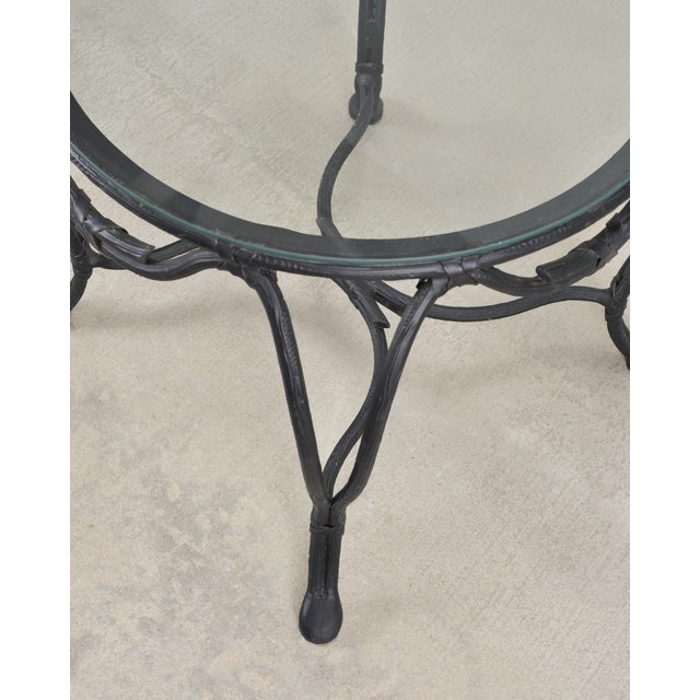 Rose Tarlow Style Twig Iron Faux Bois Garden Drinks Table For Sale - Image 11 of 18
