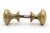 Traditional Vintage 1.75 In. Plain Brass Passage Door Knob Set For Sale - Image 3 of 6