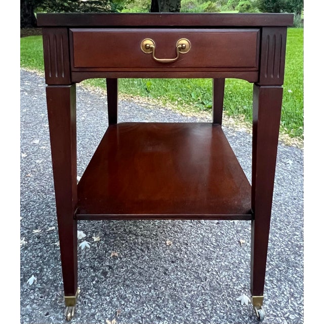 Mersman Vintage Mersman Regency Style Mahogany Side Tables - A Pair For Sale - Image 4 of 12