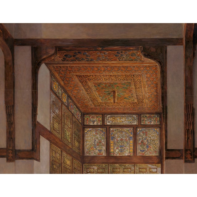 Burnt Umber Atelier Aria Lumae John Frederick Lewis the Reception Cairo Egypt Grand Salon Scale Fine Art Gallery Board Print 40 X 32 For Sale - Image 8 of 18
