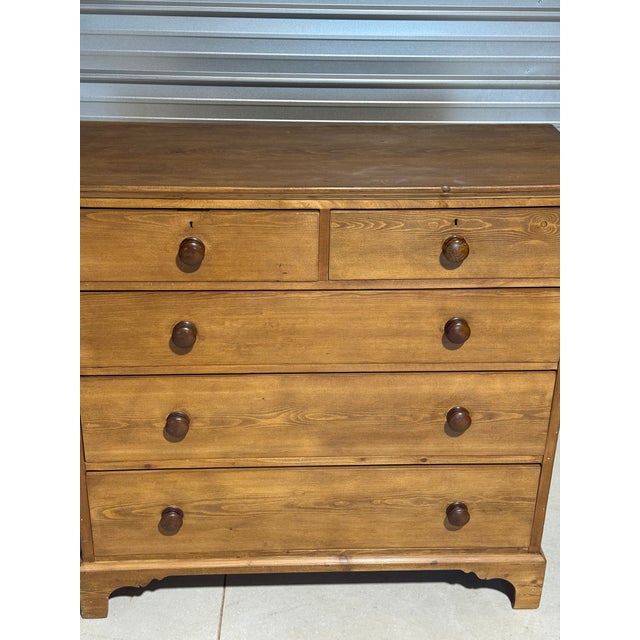 Antique Pine Two Over Three Drawers - Chest of Drawers From England We found this large chest of drawers in the "Midlands"...