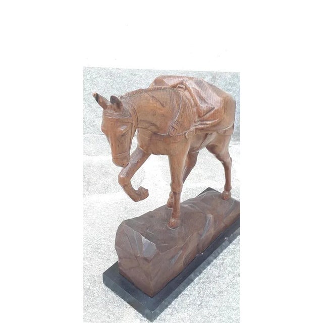Wooden Sculpture of Horse, 1920s For Sale - Image 3 of 9