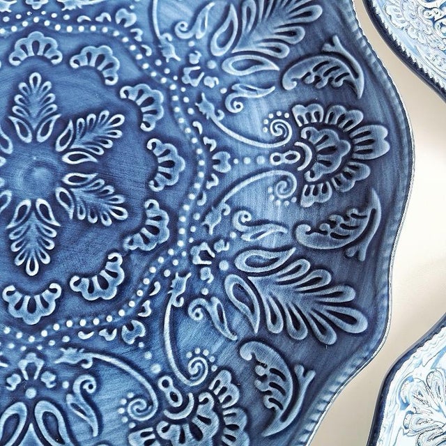Vintage Baroque Baroque Ceramic Plate - Set of 4 For Sale In Los Angeles - Image 6 of 6