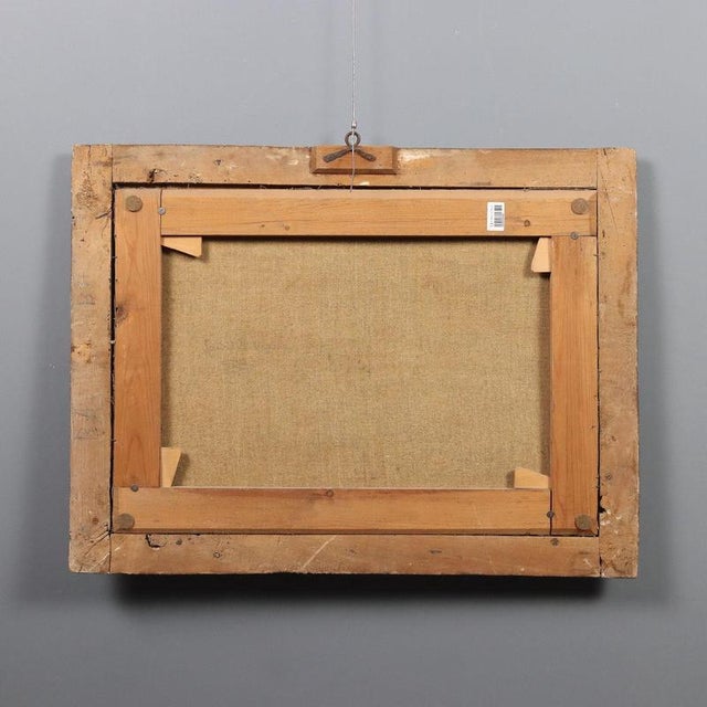 Dutch School, Stormy Sea with Sailing Ships, 18th Century, Oil on Canvas, Framed For Sale - Image 10 of 11