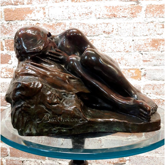 Paul-Albert Bartholomé - Nude Crying -Original Bronze Sculpture-C.1900s For Sale In Los Angeles - Image 6 of 12