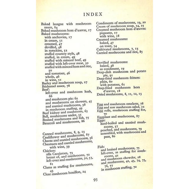 "Mushroom Cooking" Book 1954 Lapolla, Garibaldo M. For Sale In New York - Image 6 of 9