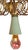 Aqua Brass 16-Light Chandelier with Colored Metal Lamp Holder, 1950s For Sale - Image 8 of 18