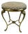 Neoclassical Brass Vanity Seat, Occasional Stool, Footstool. For Sale