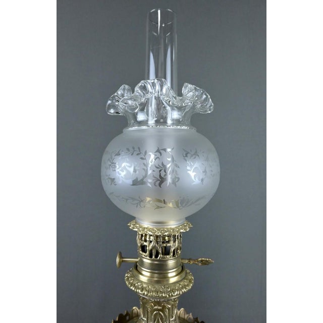 Late 19th Century Satsuma Porcelain and Bronze Oil Lamps, Japan, Set of 2 For Sale - Image 11 of 18