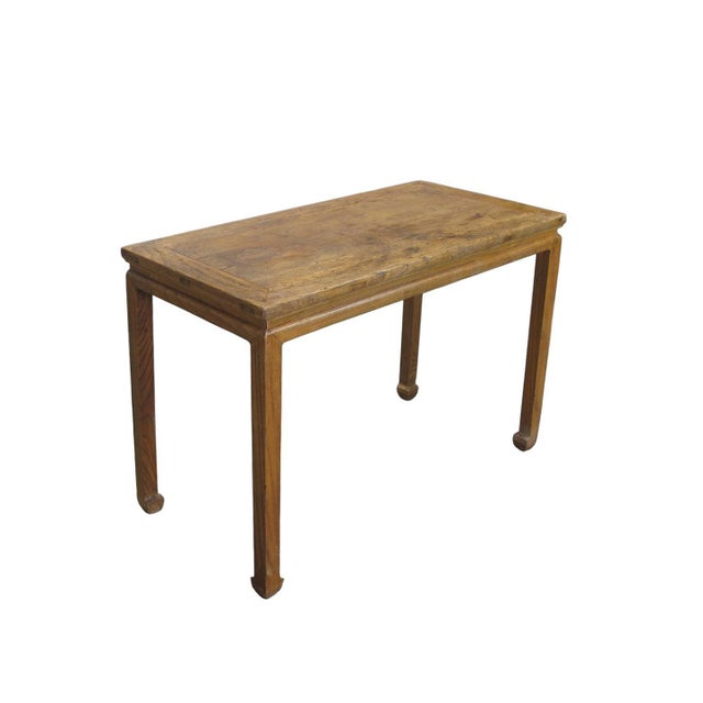 This late-18th century elm side table features classic square-corner construction with a flush-panel top. The design is...