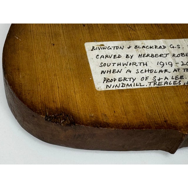 C1919 Hand-Carved Heraldic School Crest Plaque — Rivington & Blackrod Grammar School, Lancashire Wall Crest Sculpture For Sale - Image 15 of 18