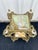 Metal Mid 20th Century Art Nouveau Two-Tier Onyx and Brass Planter Stand For Sale - Image 7 of 12