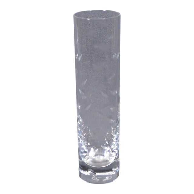Vintage Baccarat “Grain De Riz" Cut Crystal Bud Vase, France, 1970s For Sale