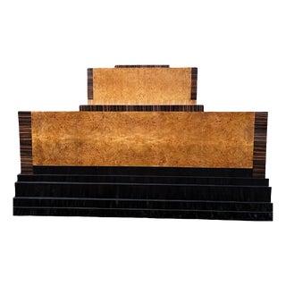 Art Deco Queen Size Bed, 1930s For Sale