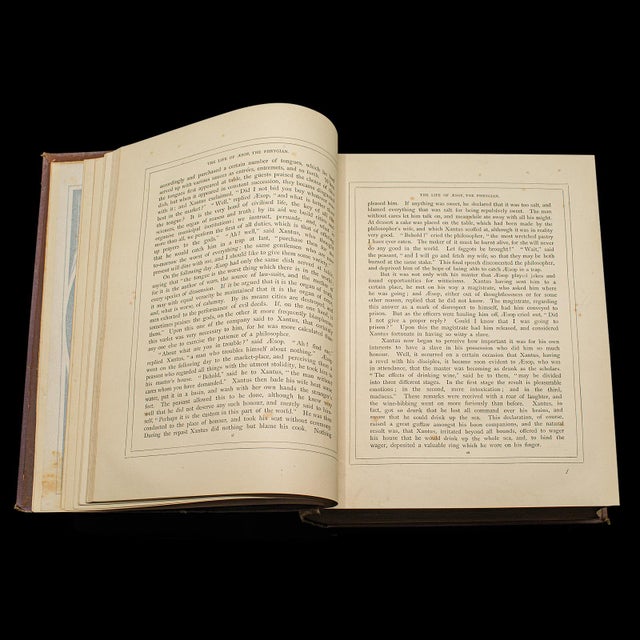 Antique the Fables Book, Historic Literature, English, Illustrated, Victorian For Sale - Image 6 of 12