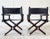 (2) Ralph Lauren Director’s Chairs in Estate Black Leather For Sale - Image 10 of 14