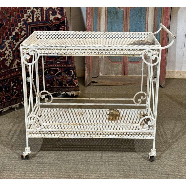 Vintage Serving Cart in Wrought Iron, 1950s For Sale - Image 6 of 16