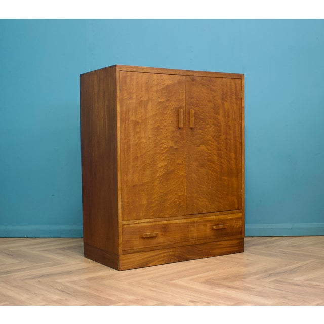 Vintage Art Deco Burr Walnut Compactum Wardrobe, 1950s For Sale - Image 10 of 10