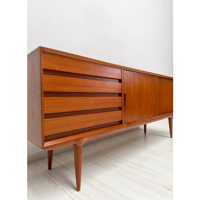Vintage Danish Model 18 Sideboard in Teak by Gunni Omann for Omann Jun, 1960s For Sale - Image 4 of 13